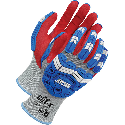 Gants antichocs r&eacute;sistants &agrave; la coupe pour &eacute;crans tactiles Cut-X, 8, Paume en Mousse de nitrile, Poignet &eacute;lastique Les Distributions ICE