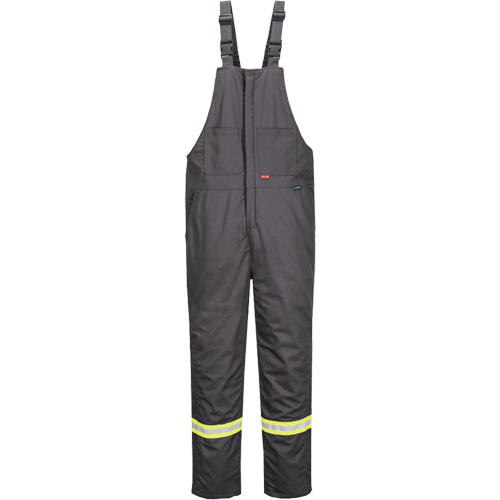 Bizflame&reg; 88/12 Insulated Bib Pants, Cotton/Nylon, Small, Grey Les Distributions ICE