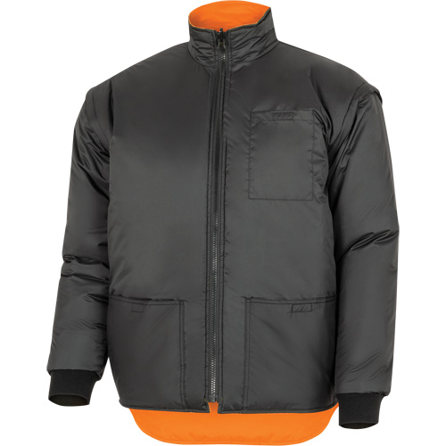 Parka de s&eacute;curit&eacute; d'hiver imperm&eacute;able 7-en-1 5056 Pioneer Yukon, Polyester, Noir/Orange haute visibilit&eacute;, T-petit Les Distributions ICE