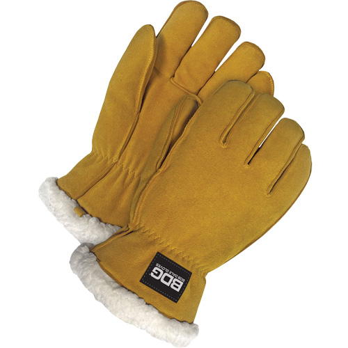 Driver's Gloves, Medium, Split Deerskin Palm, Sherpa Inner Lining Les Distributions ICE
