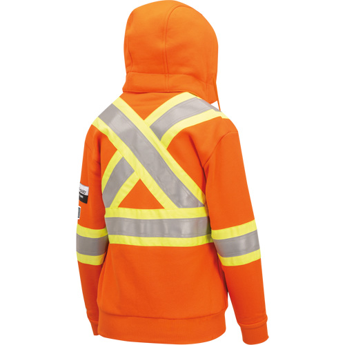 Heavyweight Safety Hoodie, Women's, X-Small, High Visibility Orange Les Distributions ICE
