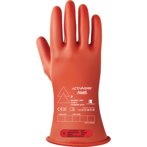 ActivArmr&reg; RIG R011RUL Ultra-Lightweight Electrical Insulated Gloves, ASTM Class 0, Size 11, 11" L Les Distributions ICE
