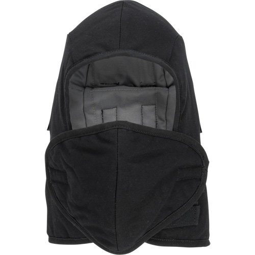 Pioneer 766A Flame-Resistant Quilted Hard Hat Liner with Detachable Mouthpiece, Black/Grey, Cotton/FR-Tech&reg;/Modacrylic/Nylon Les Distributions ICE