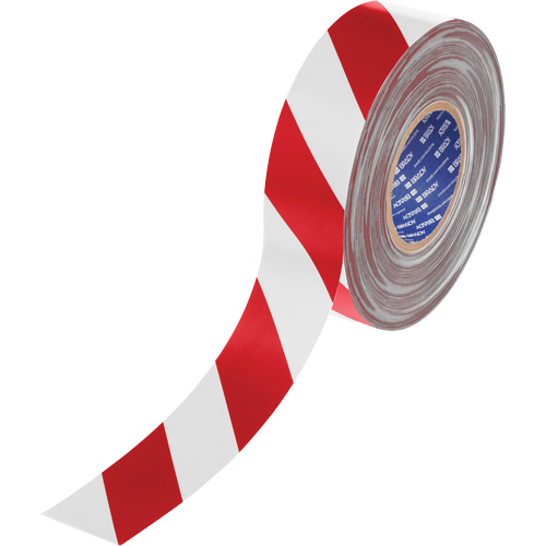 Ruban de marquage pour plancher ToughStripe Max, 2" x 100', Polyester, Rouge et blanc Les Distributions ICE