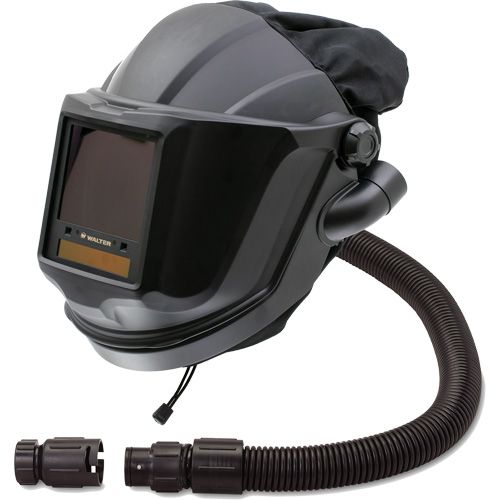 Masque respiratoire &agrave; adduction d'air et masque de soudage &agrave; visi&egrave;re relevable avec lentille ADF et valve de contr&ocirc;le MAXSHIELD, Universel, Pi&egrave;ce faciale Les Distributions ICE