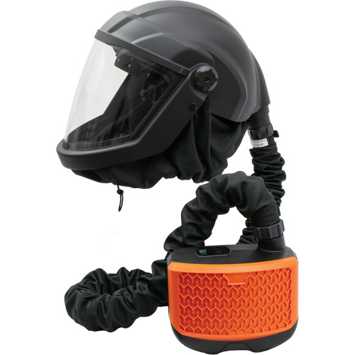 Respirateur &agrave; adduction d'air purifi&eacute; avec visi&egrave;re et ensemble de ventilation PEAKAIR DEFENDER, Respirateur &agrave; masque, Pile Lithium-ion Les Distributions ICE