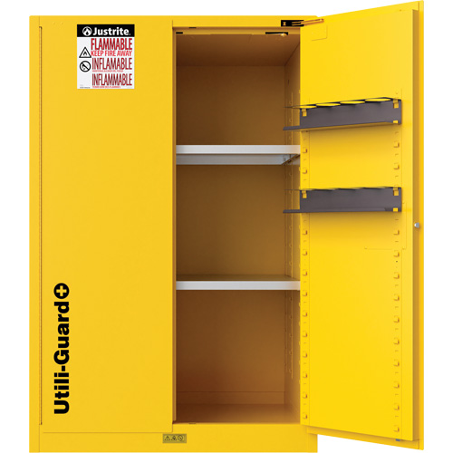Armoire de s&eacute;curit&eacute; pour produits inflammables Utili-Guard+, 90 gal., 2 Porte(s), 43" La x 65" h x 37" p Les Distributions ICE