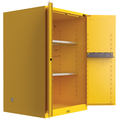 Armoire de s&eacute;curit&eacute; pour produits inflammables Utili-Guard+, 90 gal., 2 Porte(s), 43" La x 65" h x 37" p Les Distributions ICE
