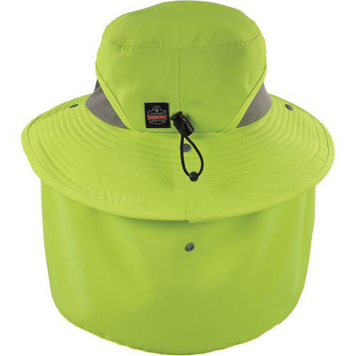 Chapeau de garde forestier 8934 Chill-Its avec prot&egrave;ge-nuque, grand/tr&egrave;s-grand, Lime haute visibilit&eacute; Les Distributions ICE
