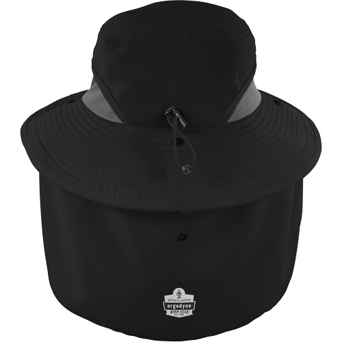 Chapeau de garde forestier 8934 Chill-Its avec prot&egrave;ge-nuque, grand/ T-grand, Noir Les Distributions ICE