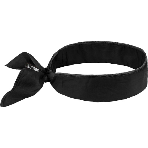 Chill-Its 6702 Cooling Headband with Embedded Polymers & Tie Closure, Black Les Distributions ICE