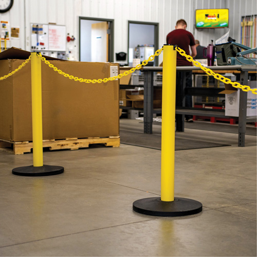 Industrial Stanchion, 37" High, Yellow Les Distributions ICE