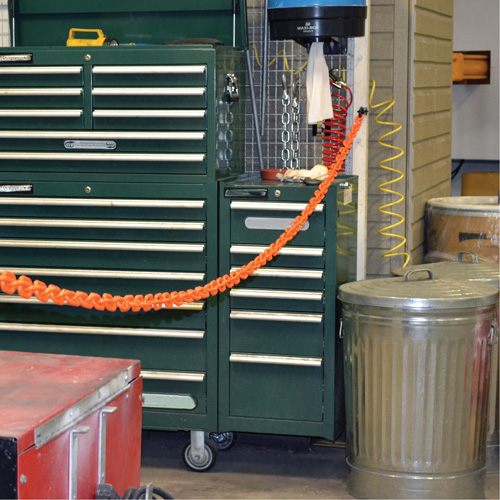 Magnetic Chain Barrier Warehouse Kit, Orange, 2" Link, 15' Length Les Distributions ICE