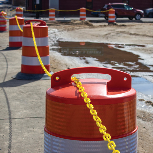 Plastic Barrier Chain, Green, 2" Link, 100' Length Les Distributions ICE
