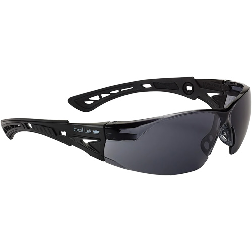 Lunettes de s&eacute;curit&eacute; Rush + BSSI, Lentille Gris/Fum&eacute;e, Antibu&eacute;e/Anti-&eacute;gratignures, ANSI Z87+ Les Distributions ICE