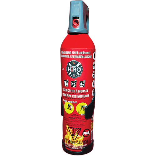 Hero 911 PFAS-Free Fire Extinguisher, ACK, 750 ml Capacity Les Distributions ICE