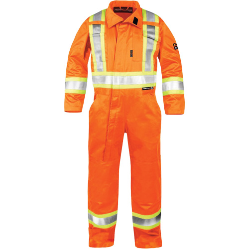 High-Visibility Fire-Resistant Coveralls, Size Small, Orange Les Distributions ICE