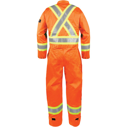 High-Visibility Fire-Resistant Coveralls, Size Small, Orange Les Distributions ICE