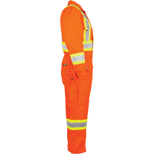 Salopette en canevas doubl&eacute;e haute visibilit&eacute;, 2T-Grand, Orange haute visibilit&eacute; Les Distributions ICE