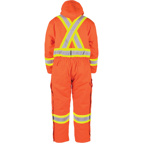 Salopette en canevas doubl&eacute;e haute visibilit&eacute;, 2T-Grand, Orange haute visibilit&eacute; Les Distributions ICE
