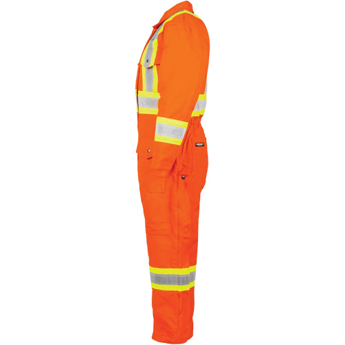 Salopette en canevas doubl&eacute;e haute visibilit&eacute;, 2T-Grand, Orange haute visibilit&eacute; Les Distributions ICE
