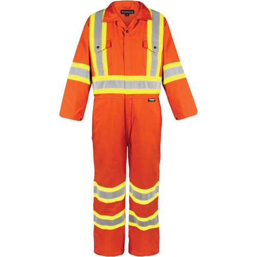 Combinaison non doubl&eacute;e haute visibilit&eacute;, Moyen, Orange haute visibilit&eacute; Les Distributions ICE