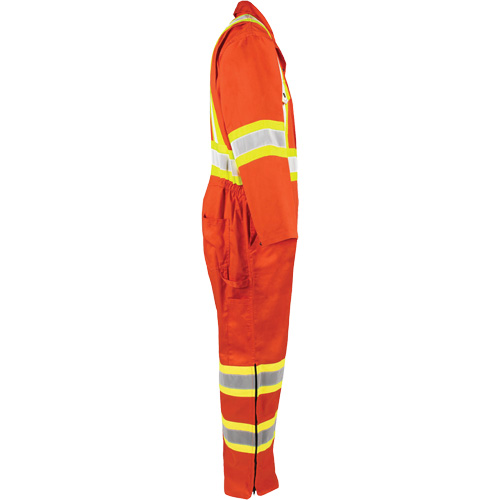 Combinaison non doubl&eacute;e haute visibilit&eacute;, Moyen, Orange haute visibilit&eacute; Les Distributions ICE