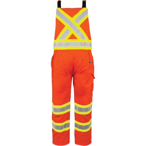 Salopette non doubl&eacute;e haute visibilit&eacute;, Petit, Orange haute visibilit&eacute; Les Distributions ICE