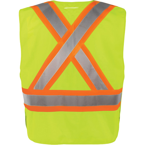 Gilet haute visibilit&eacute; &agrave; d&eacute;tachement rapide en 5 points, Orange haute visibilit&eacute;, Moyen/Petit, Polyester Les Distributions ICE
