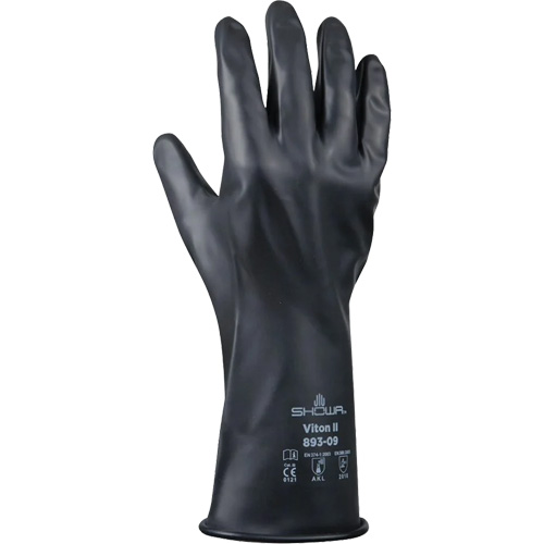 893 Chemical & Acid Resistant Gloves, Size X-Large/10, 12" L, Butyl Rubber/Viton&reg;, 12-mil Les Distributions ICE