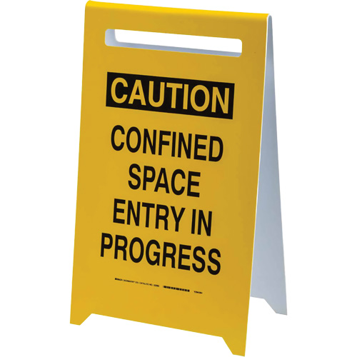 "Caution Confined Space Entry In Progress" Floor Sign, English Les Distributions ICE