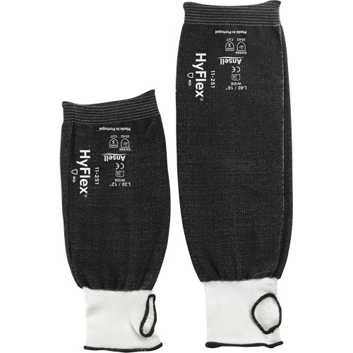 HyFlex 11-251 Extra Wide Protective Sleeve, Intercept, 18", ASTM ANSI Level A3, Black Les Distributions ICE