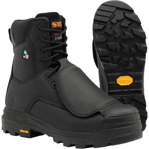 Bottes de travail Vulcan avec protecteur m&eacute;tatarsien &agrave; l'ext&eacute;rieur, Cuir, Taille 8, Imperm&eacute;able Les Distributions ICE