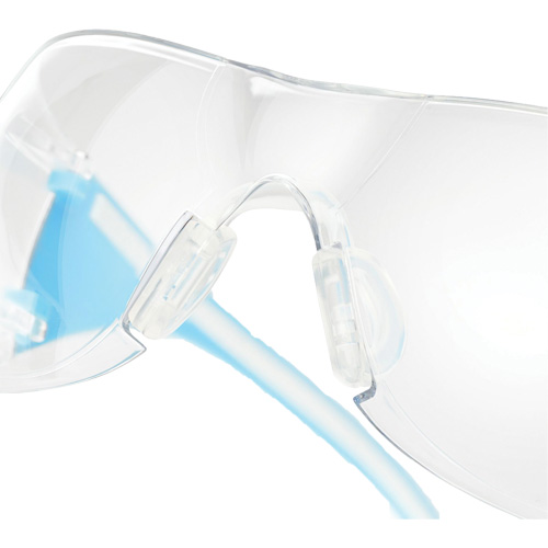 Adapt Lite Blue/White Safety Glasses, Clear Lens, Anti-Fog/Anti-Scratch, ANSI Z87+/Meets/Exceeds CSA Z94.3 Les Distributions ICE