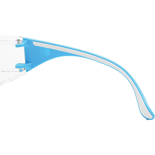 Adapt Lite Blue/White Safety Glasses, Clear Lens, Anti-Fog/Anti-Scratch, ANSI Z87+/Meets/Exceeds CSA Z94.3 Les Distributions ICE