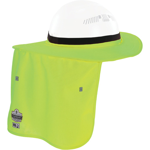Bordure FR vert lime pour casque de chantier avec cache-cou Les Distributions ICE