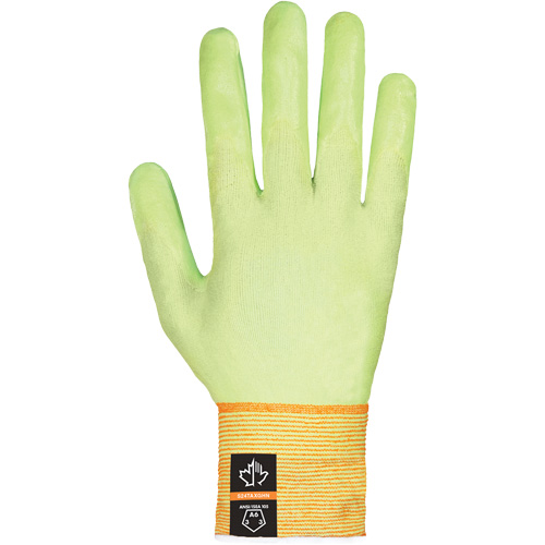 Dexterity Max Ultra-Thin High-Visibility Cut-Resistant Gloves, 6, Foam Nitrile Coated, ASTM ANSI Level A6 Les Distributions ICE