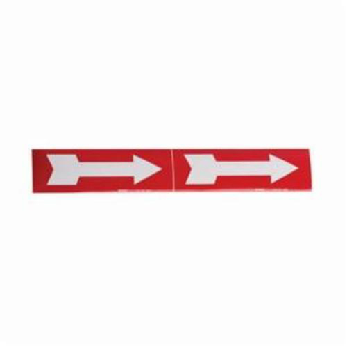 Marqueurs de tuyau avec fl&egrave;ches, Autocollant, 2-1/4" h x 7" la, Blanc/rouge Les Distributions ICE