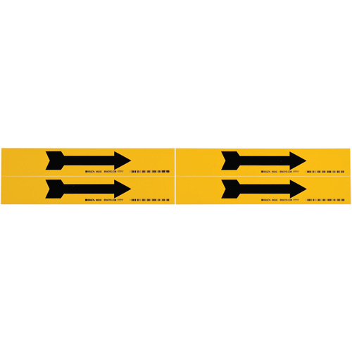 Marqueur de tuyau  Arrow, Autocollant, 1-1/8" h x 7" la, Noir sur jaune Les Distributions ICE