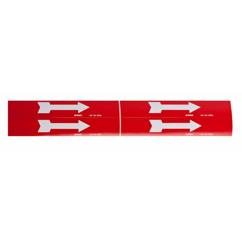 Marqueur de tuyau  Arrow, Autocollant, 1-1/8" h x 7" la, Noir sur jaune Les Distributions ICE