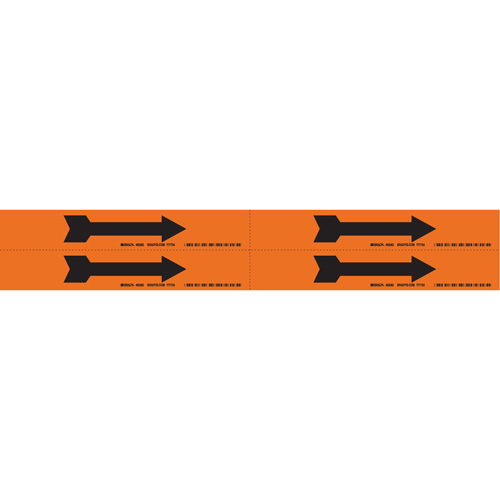 Arrow Pipe Markers, Self-Adhesive, 1-1/8" H x 7" W, Black on Orange Les Distributions ICE