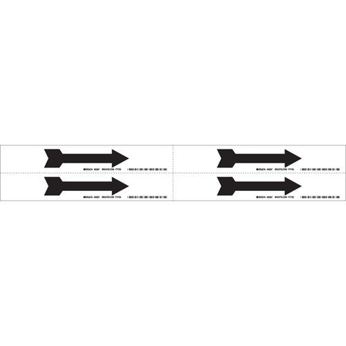 Marqueur de tuyau  Arrow, Autocollant, 1-1/8" h x 7" la, Noir sur blanc Les Distributions ICE