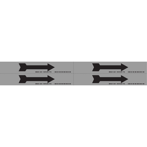 Marqueur de tuyau  Arrow, Autocollant, 1-1/8" h x 7" la, Noir sur aluminium Les Distributions ICE
