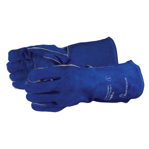 Welding Gloves, Split Cowhide, Size One Size Les Distributions ICE