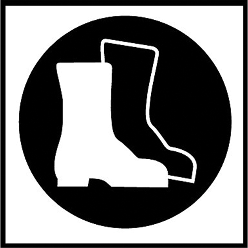 Right to Know Pictogram Labels -Boots, Vinyl, Sheet, 5/8" L x 3/4" W Les Distributions ICE