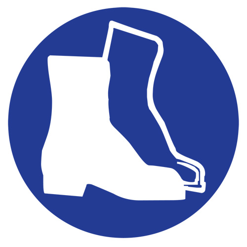 Right to Know Pictogram Labels -Boots, Vinyl, Sheet, 1" L x 1-1/8" W Les Distributions ICE
