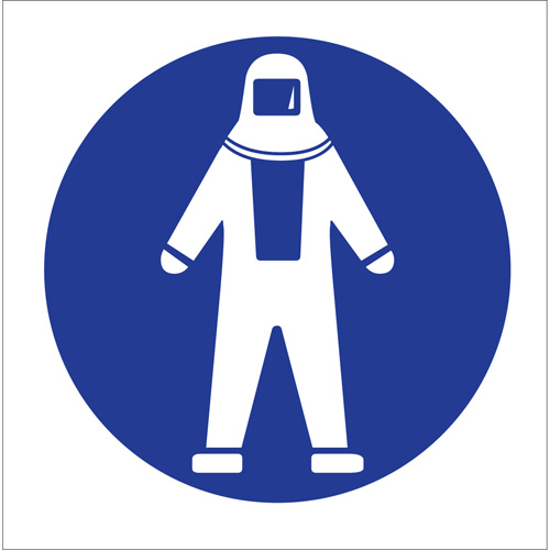 Right to Know Pictogram Labels - Full Protection Suit, Vinyl, Sheet, 1-1/4" L x 1-1/2" W Les Distributions ICE