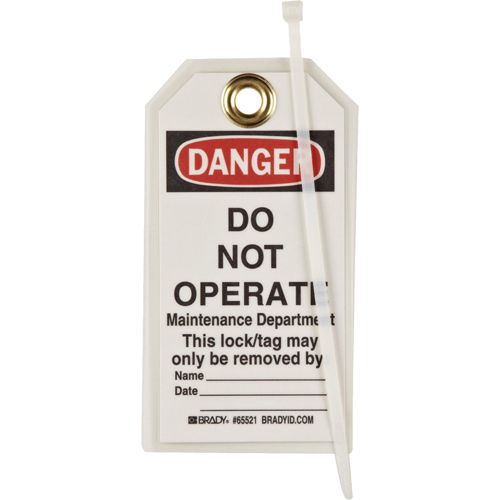 Lockout Tags, Plastic, 3" W x 5-1/2" H, English Les Distributions ICE
