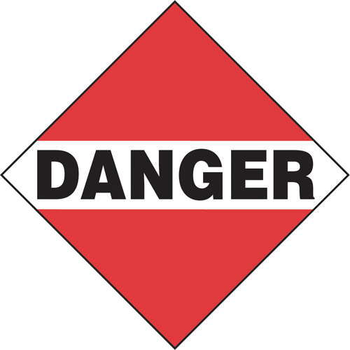 Plaque-&eacute;tiquette TMD danger chargement commun, Aluminium Les Distributions ICE