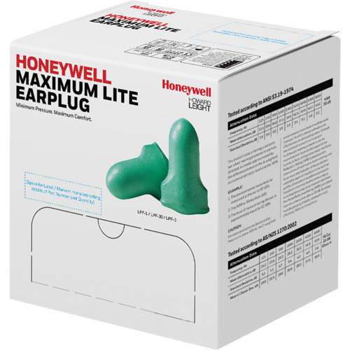 Howard Leight Maximum Lite Low-Pressure Foam Earplugs, Bulk - B Les Distributions ICE